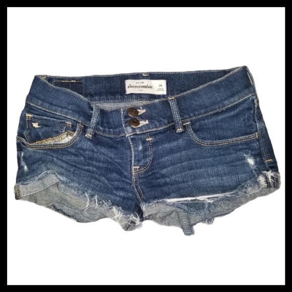 Abercrombie Cut Off Denim Shorts Sz 0 / 00 - Picture 9 of 11